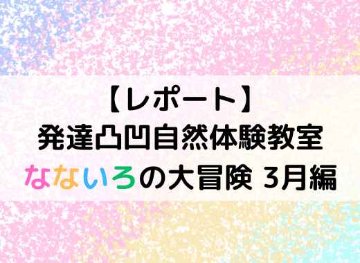 【レポート】発達凸凹自然体験教室 なないろの大冒険 3月編